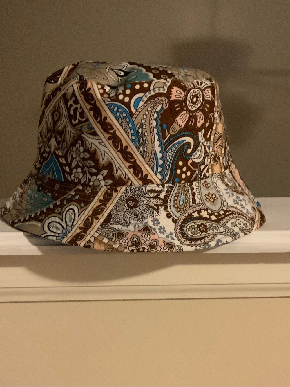 Paisley Bucket Hat - Brown & Blue